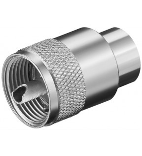 Goobay UHF plug for max. 10 mm cable, 10 mm, Dust protection Bag - RG 213/Uproduct is only suitable for the amateur / ho