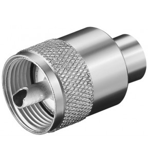 Goobay UHF plug for max. 6 mm cable, 6 mm, Dust protection Bag - RG 59/Uproduct is only suitable for the amateur / hobby