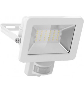 Goobay LED outdoor floodlight, 30 W, with motion sensor, white, Standing Box - with 2550 lm, neutral white light (4000 K