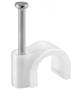 Goobay Cable Clip 8 mm, white, Plastic Box - fastening for cables with a diameter up to 8 mmCable management with indica