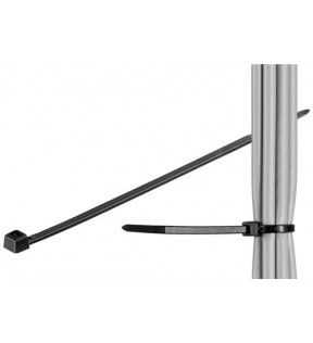 Goobay Cable Tie, UV- and weather resistant Nylon, black, Dust protection Bag - 2.5 mm wide and 100 mm long, blackCable 
