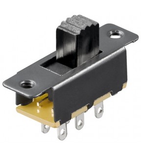 Goobay Slide Switch/Toggle Switch, Dust protection Bag - number of pins: 6hole spacing: 19 mmmax. load capacity: 0.1 A/2