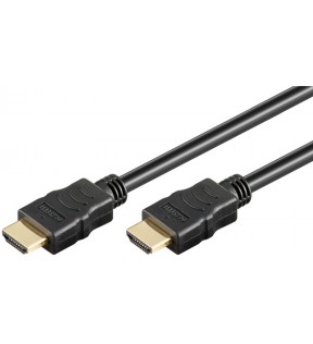 Goobay Series 2.0 High Speed HDMI™ Cable with Ethernet, 1 m, Black, Dust protection Bag - HDMI™ male (type A) > H