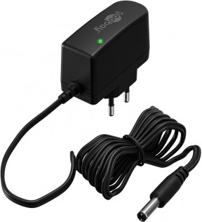 Goobay 13 V Power Supply (7.2 W / 0.6 A), black, 1.8 m, Paperbox with Label - with 5.5 mm x 2.5 mm DC plugPlug-in power 