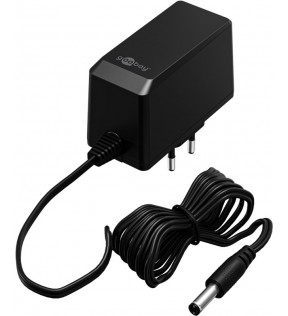 12 V Power Supply (27 W / 2.25 A), black, 1.8 m, Paperbox with Label - with 5.5 mm x 2.1 mm DC plugPlug-in power supply 