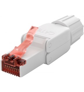 Goobay CAT 6 UTP Unshielded RJ45 Connector for Field Assembly, Dust protection Bag - for 5.0-8.5 mm cable diameter, with