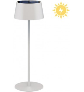 Goobay Wireless LED Solar Table Lamp, white, Standing Box - with touch control, 150 lm, warm white (3000 K), infinitely 