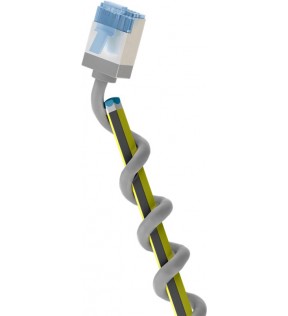 Goobay Ultra-Flexible CAT 6A Patch Cable, Slim, U/FTP, grey, Cable Tag - extra-short plugs, pure copper conductor (CU), 