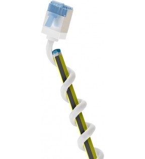 Goobay Ultra-Flexible CAT 6A Patch Cable, Slim, U/FTP, white, Cable Tag - extra-short plugs, pure copper conductor (CU),