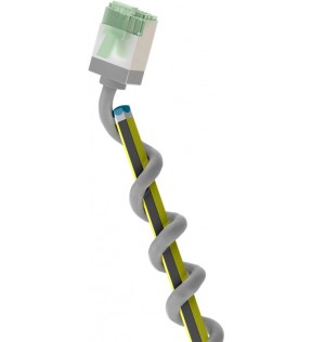 Goobay Ultra-Flexible CAT 8.1 Patch Cable, Slim, U/FTP, grey, Cable Tag - extra-short plugs, 99.9 % oxygen-free copper c