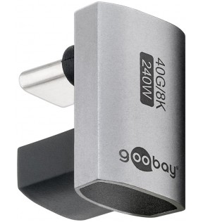Goobay USB-C™ Adapter 180° U-Shape, USB4™, Plastic bag - USB-C™ connector > USB-C™-socketThe 180° rotation 
