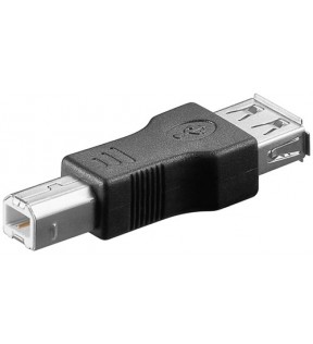 USB 2.0 Hi-Speed Adapter, USB 2.0 female (type A) - USB 2.0 female (type A) - USB 2.0 male (type B)