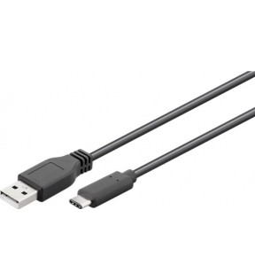 USB 2.0-kabel (USB-C ™ til USB A), sort, 3 m - egnet til enheder med en USB-C ™ -forbindelse
